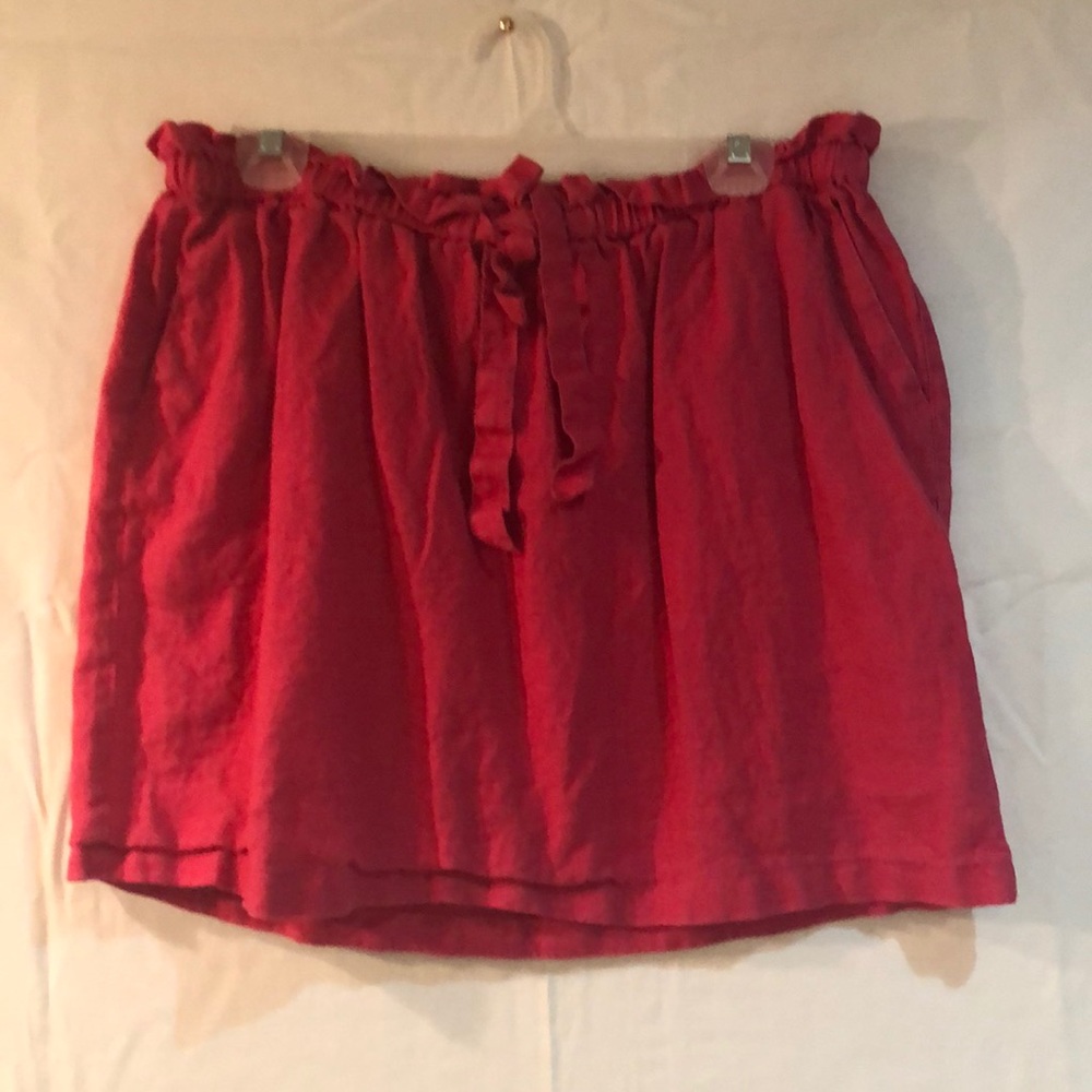 Linen skirt- hot pink/magenta color